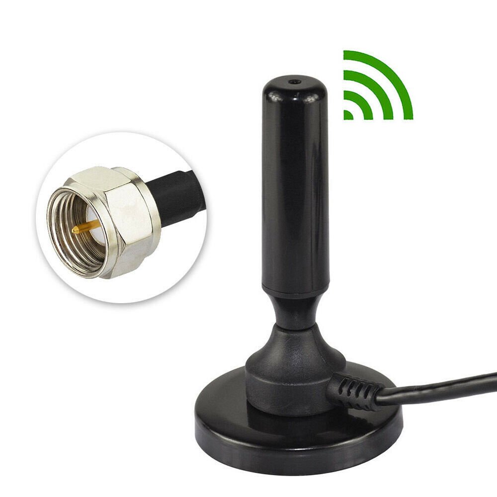 16dBi DVB-T2 ATSC ISDB F Type Magnetic Base Antenna for Digital TV HDTV Tuner